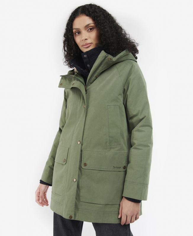 Barbour Winter Beadnell Moss Stone/Ancient