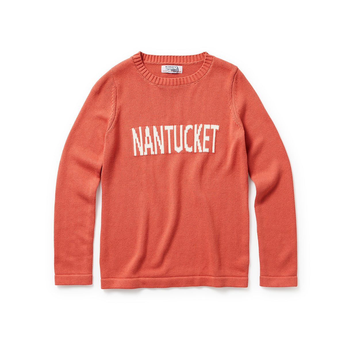 Ladies Crewneck Sweater Nantucket Red w/ Nantucket