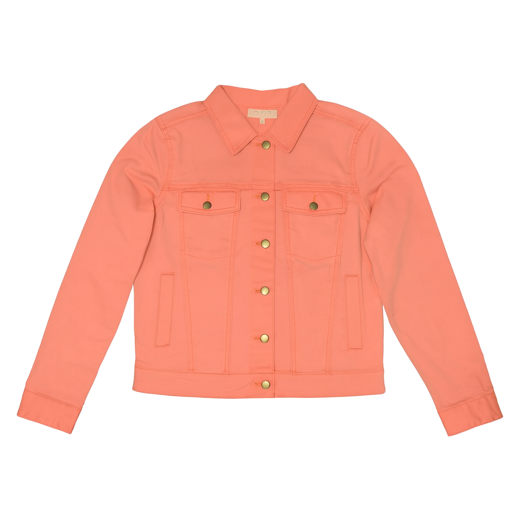 Nantucket Red Ladies Jean Jacket on a white background