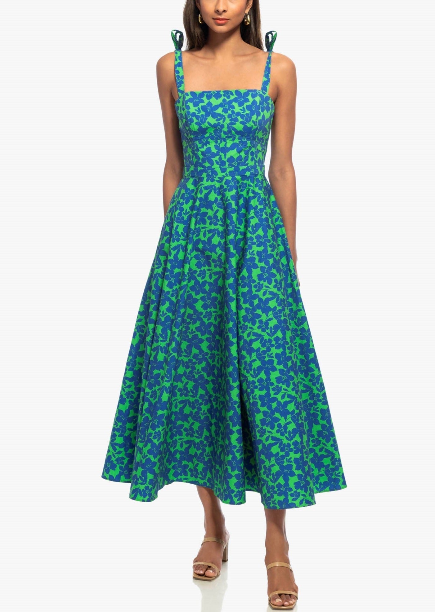 Shoshanna Majorelle Dress Bright Blue/Green