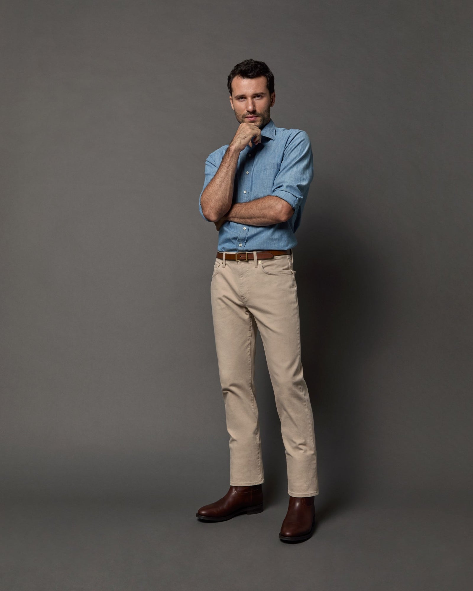 Sid Mashburn Cliff Jean - Stone Stretch Denim