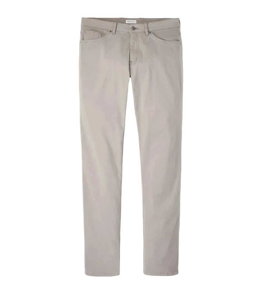 Peter Millar Signature Sateen Five-Pocket Pant-Gale Grey