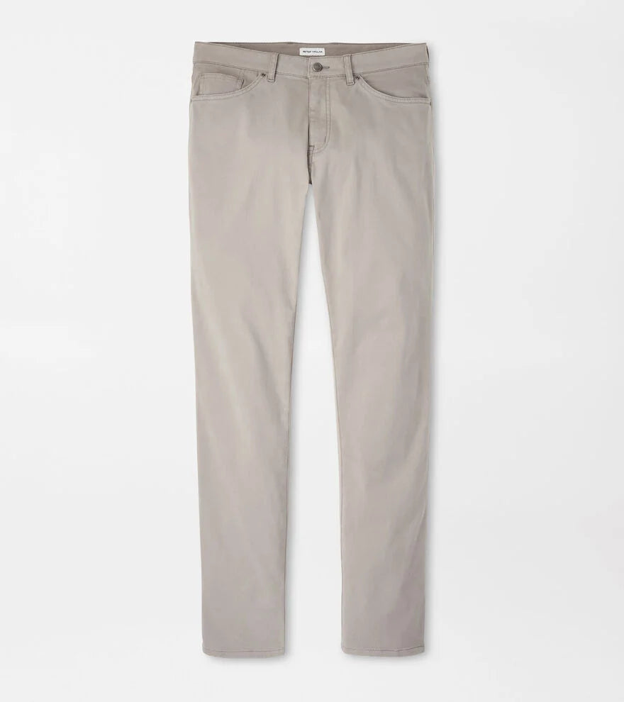 Peter Millar Signature Sateen Five-Pocket Pant-Gale Grey