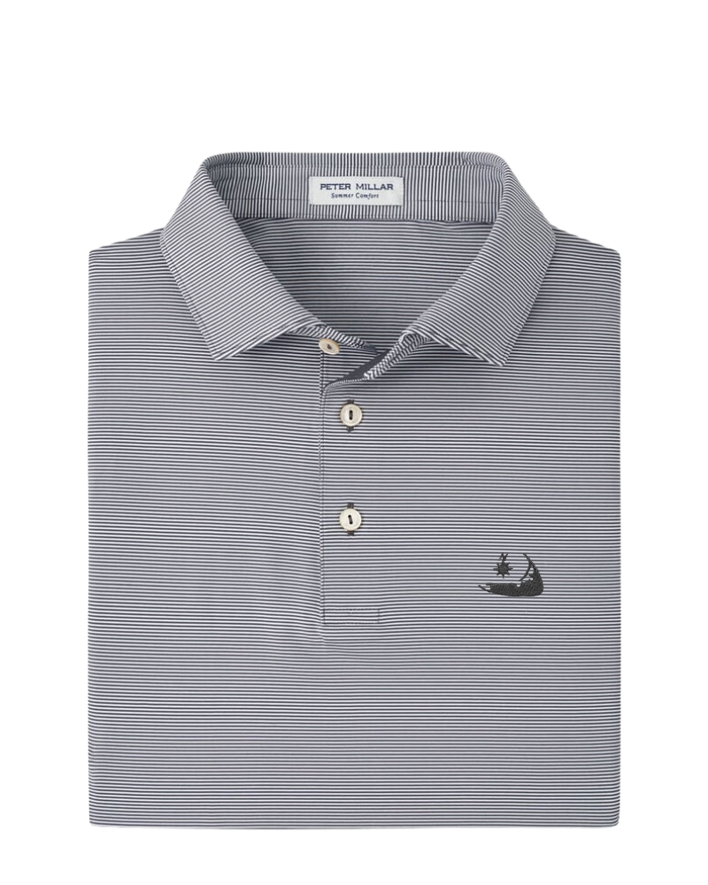 Peter Millar Jubilee Performance Jersey Polo-Iron with Nantucket Island Logo