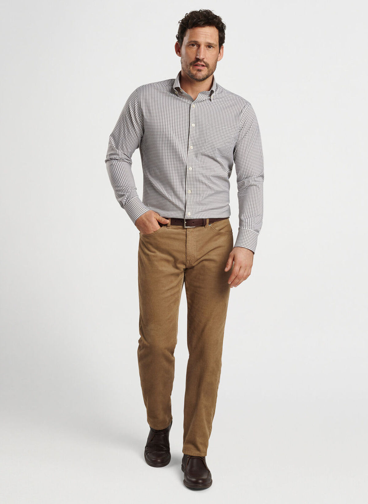 Peter Millar HANFORD PERFORMANCE TWILL SPORT SHIRT-Black