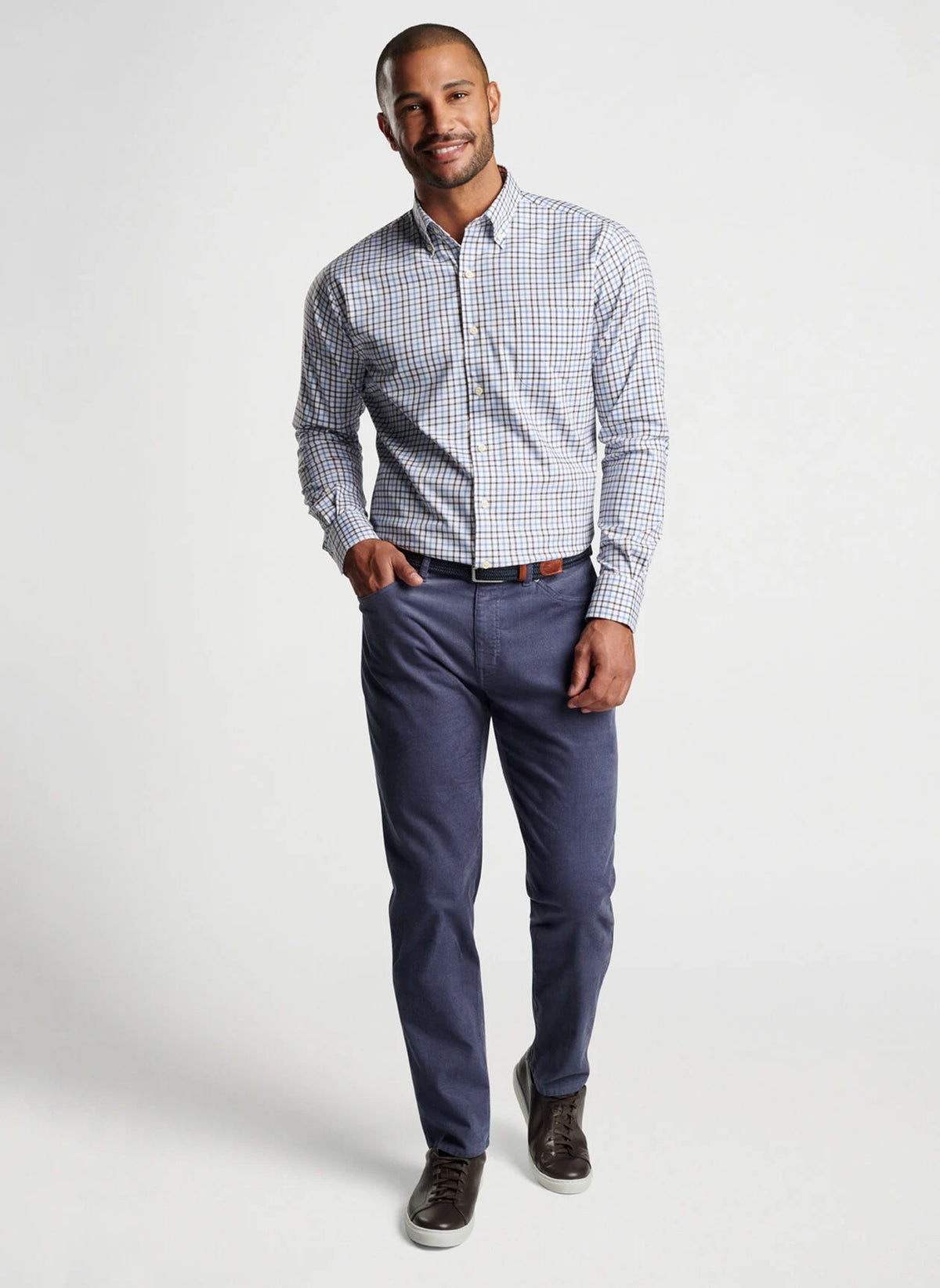 Peter Millar Superior Soft Corduroy Five-Pocket Pant-Astral Blue
