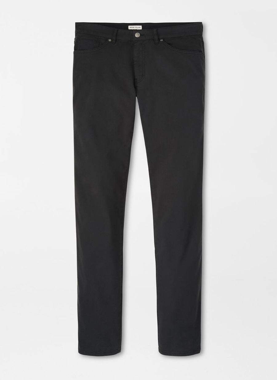 Peter Millar Signature Sateen Five-Pocket Pant-Black