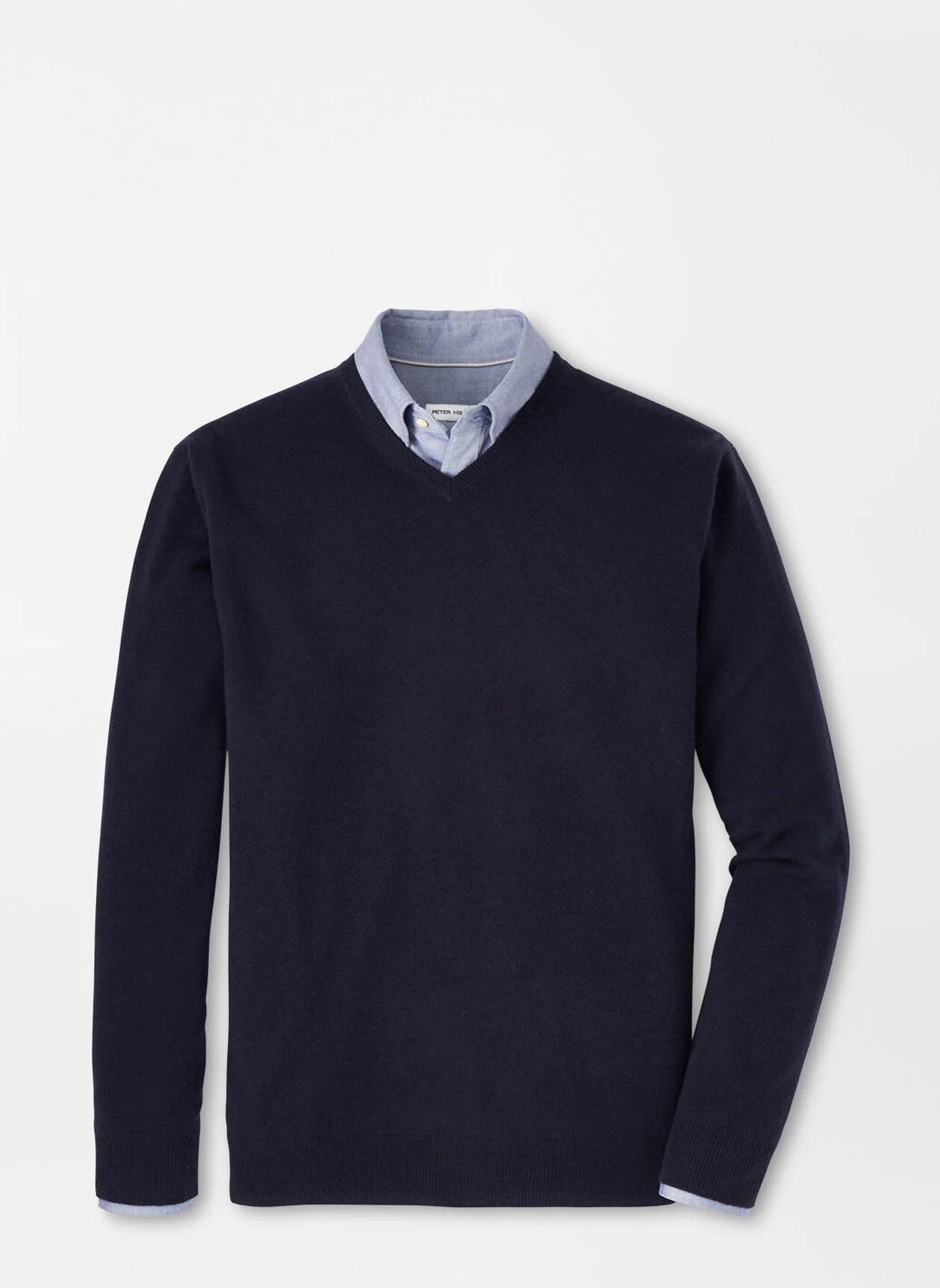 Peter Millar Crown Heritage Cashmere V-Neck Sweater-Navy