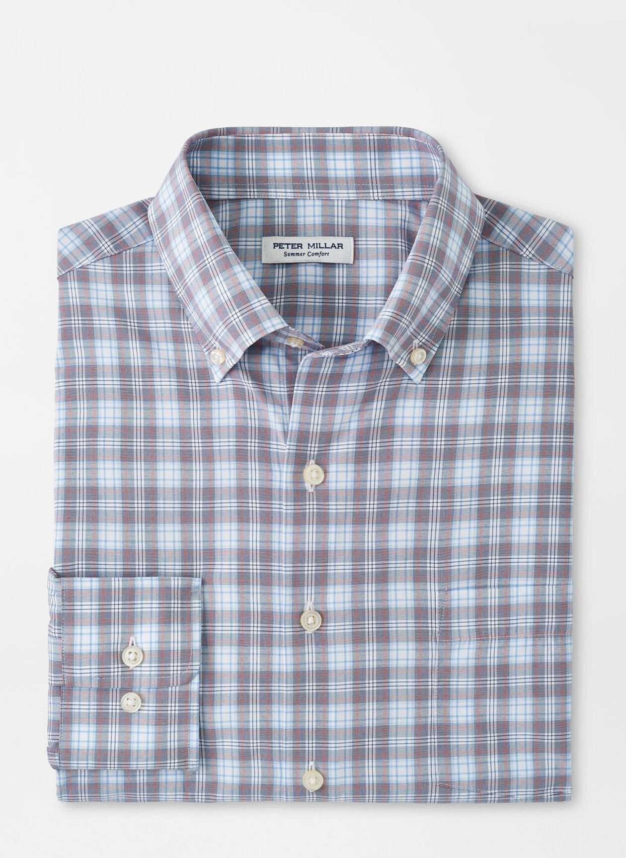 Peter Millar Watson Performance Poplin Sport Shirt-Galaxy