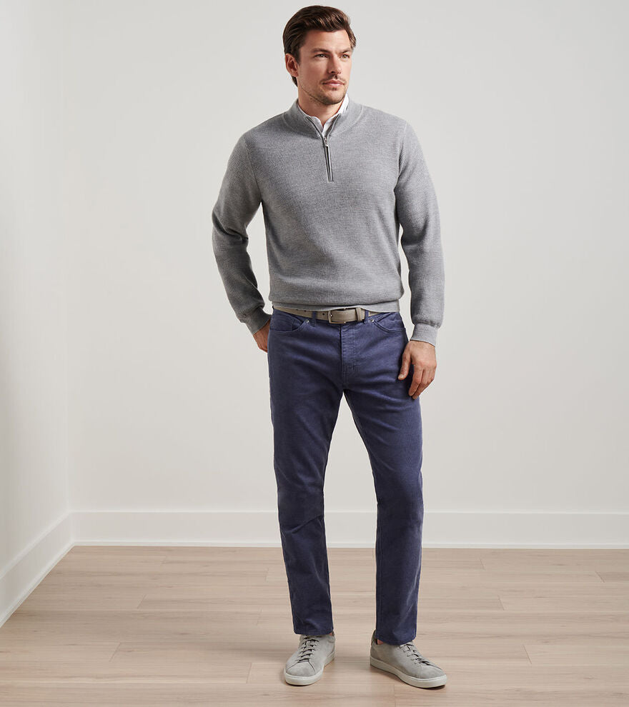 Peter Millar Superior Soft Corduroy Five-Pocket Pant-Blue Haze