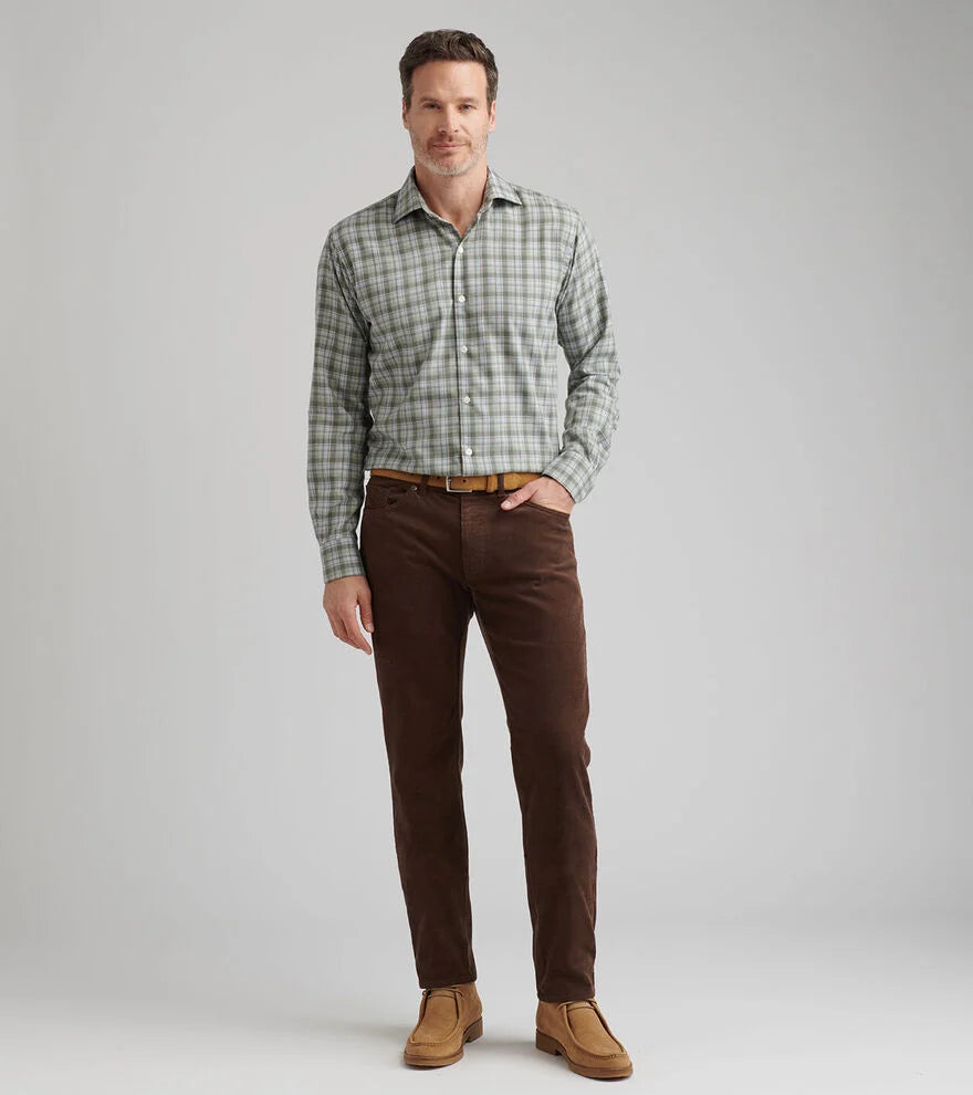 Peter Millar Superior Soft Corduroy Five-Pocket Pant-French Press