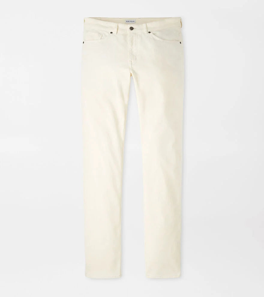 Peter Millar Superior Soft Corduroy Five-Pocket Pant-Ivory
