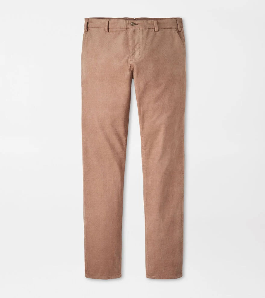 Peter Millar Superior Soft Corduroy Flat Front Trouser-Poplar Brown