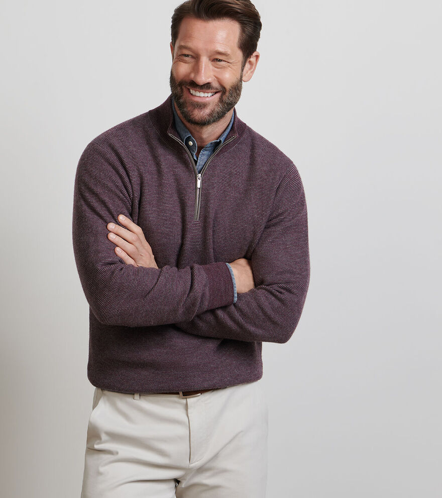 Peter Millar West Quarter-Zip Sweater - Autumn Foliage