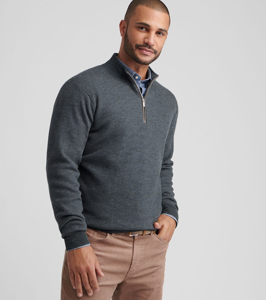 Peter Millar West Quarter-Zip Sweater - Deep Verdant