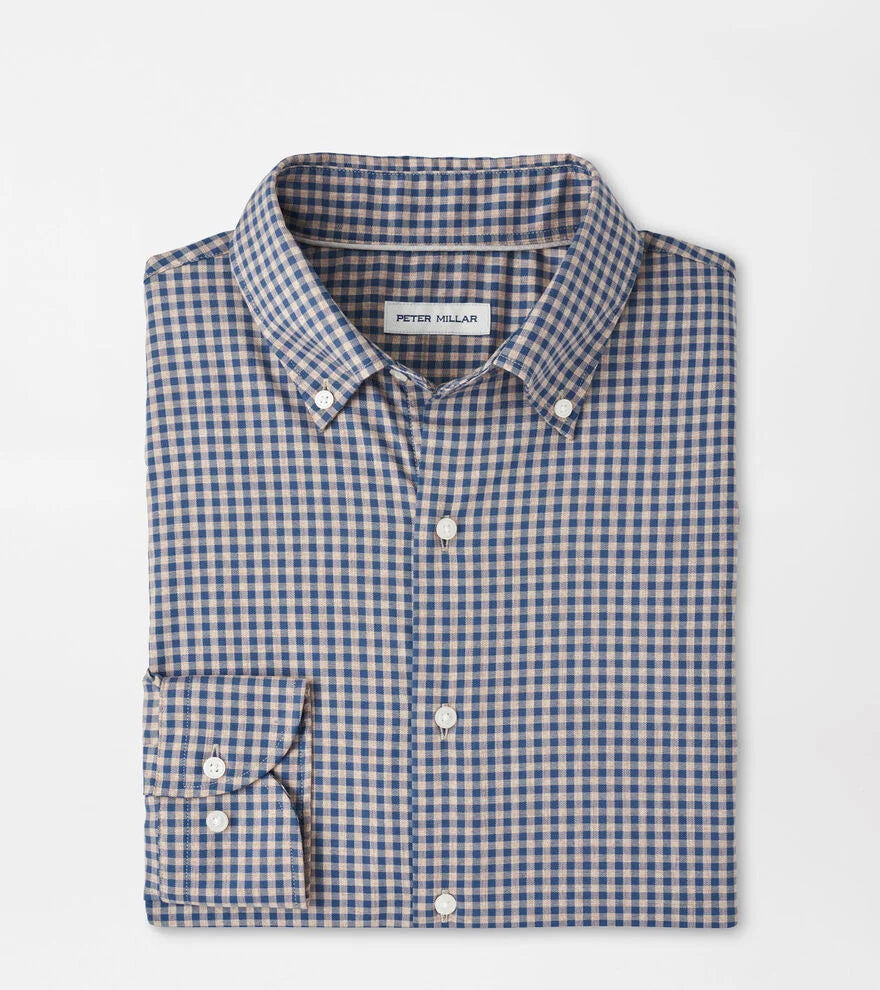 Peter Millar Conway Crown Lite Cotton-Stretch Sport Shirt-Poplar Brown