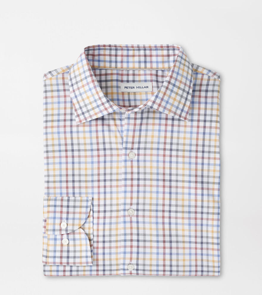 Peter Millar North Coast Crown Lite Cotton-Stretch Sport Shirt-Evening Tide