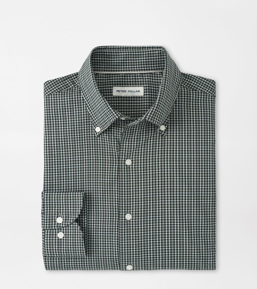 Peter Millar Stowe Crown Lite Cotton-Stretch Sport Shirt - Deep Verdant