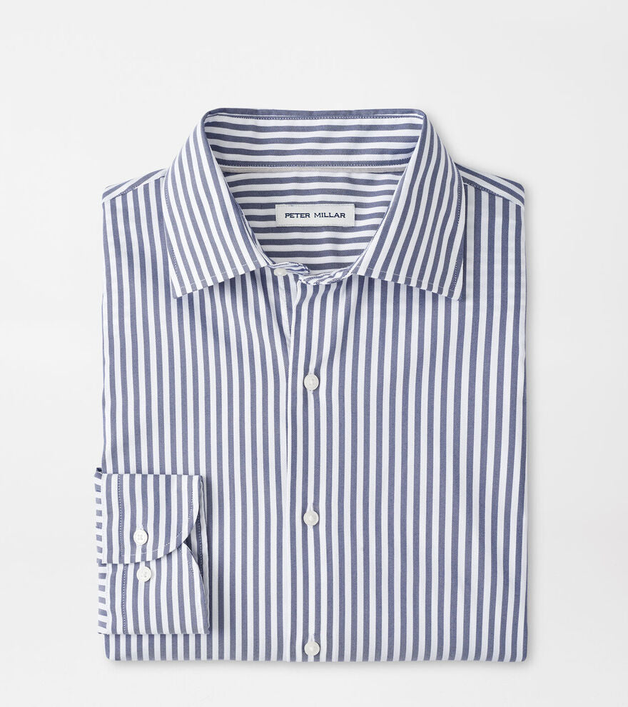 Peter Millar Cannon Crown Lite Cotton-Stretch Sport Shirt - Navy