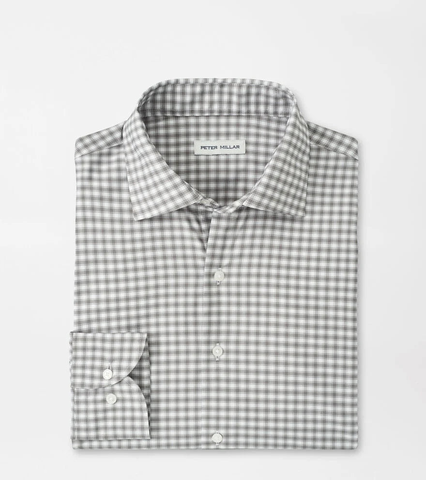 Peter Millar Fairbanks Performance Twill Sport Shirt-Basil