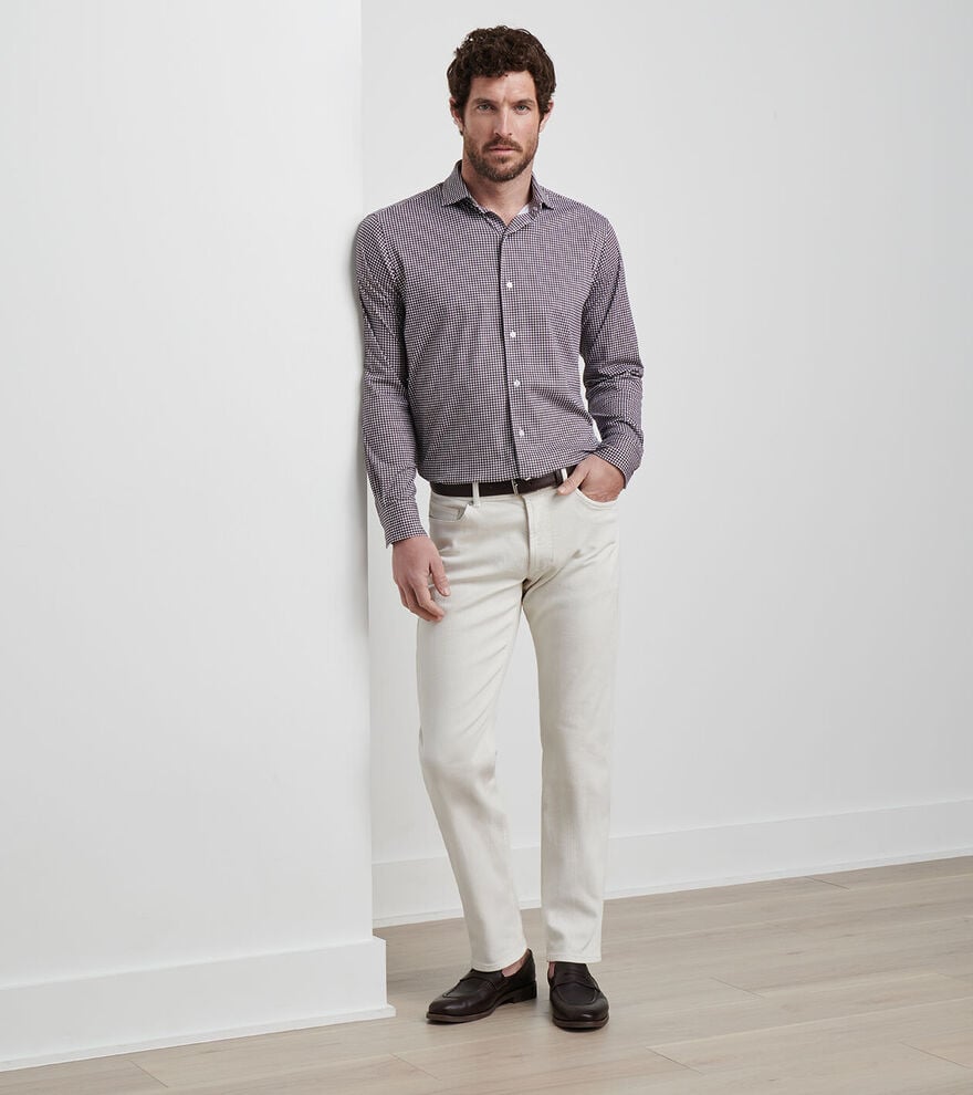 Peter Millar Fairfield Garment Dyed Denim Pant-Almond