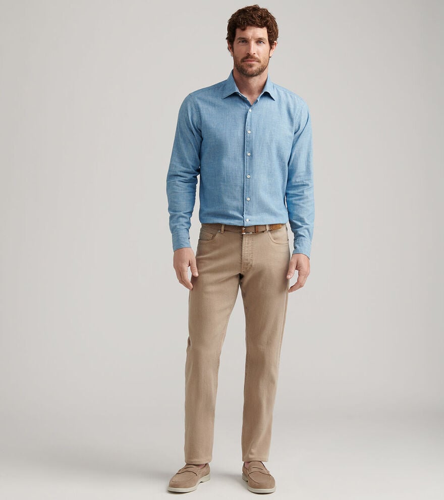 Peter Millar Fairfield Garment Dyed Denim Pant-Khaki