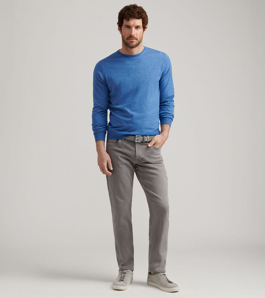 Peter Millar Fairfield Garment Dyed Denim Pant-Oslo Grey
