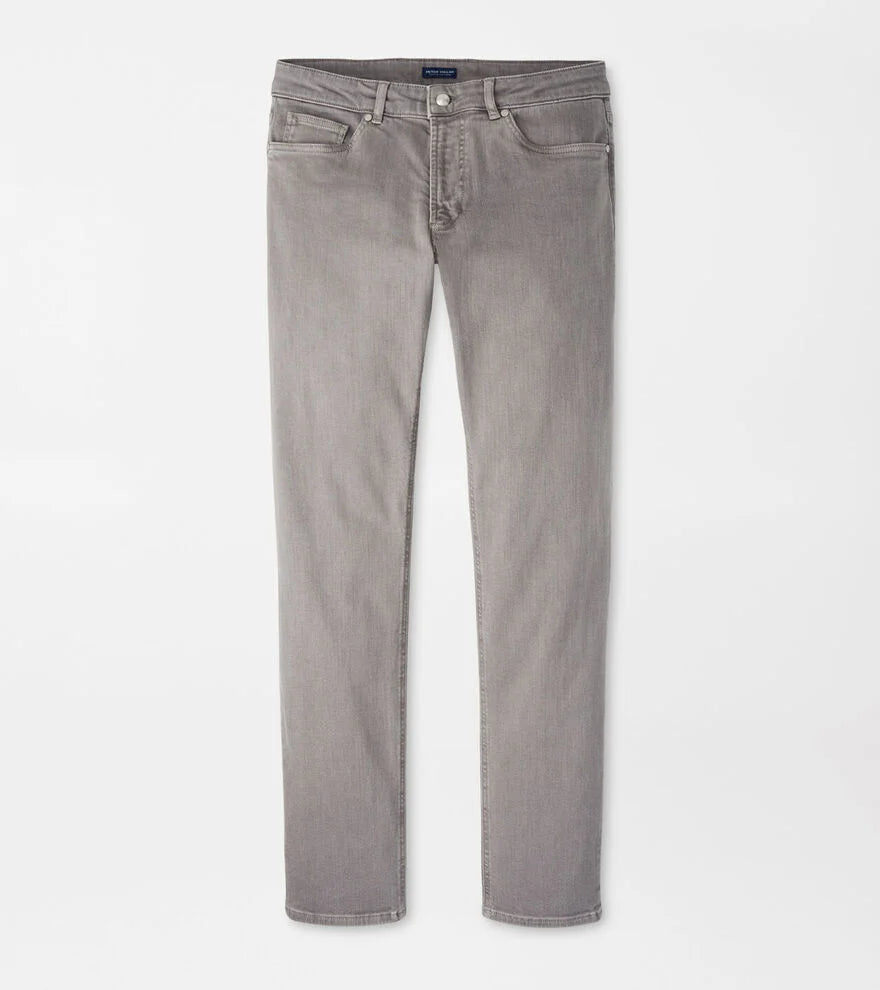 Peter Millar Fairfield Garment Dyed Denim Pant-Oslo Grey