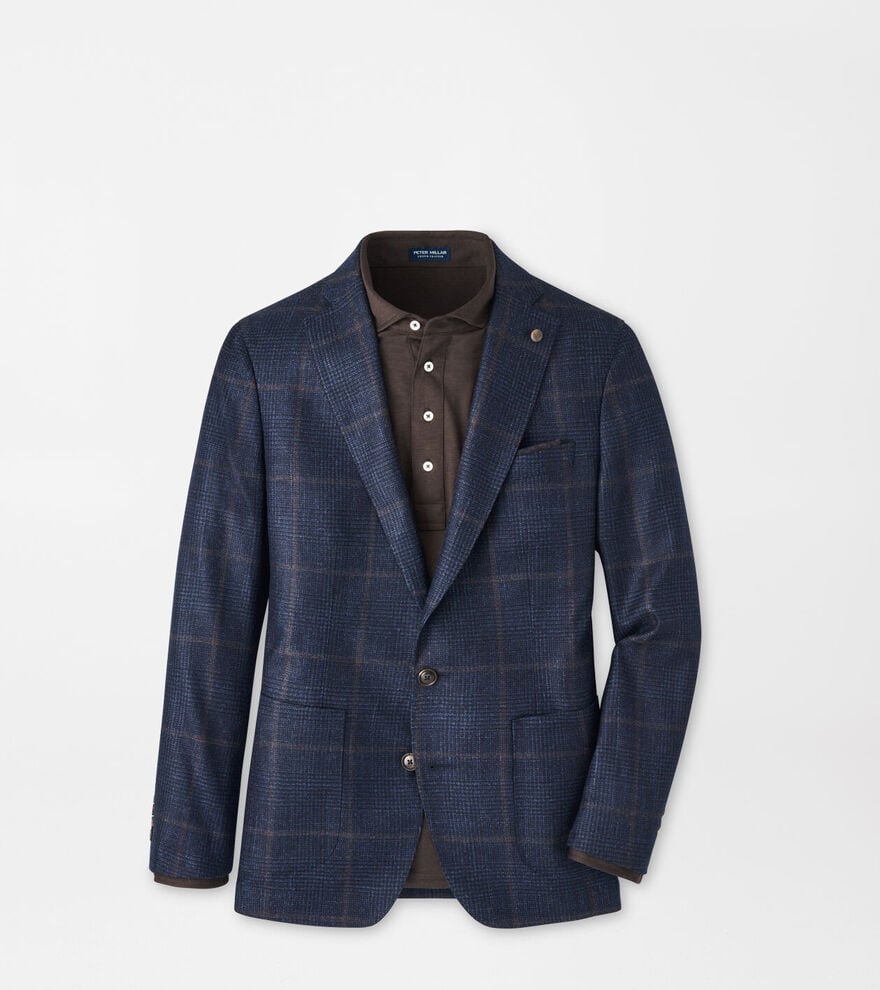 Peter Millar Benning Glen Plaid Soft Jacket-Navy