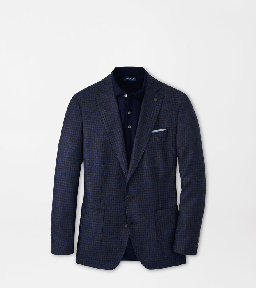 Peter Millar Adler Gingham Soft Jacket-Navy