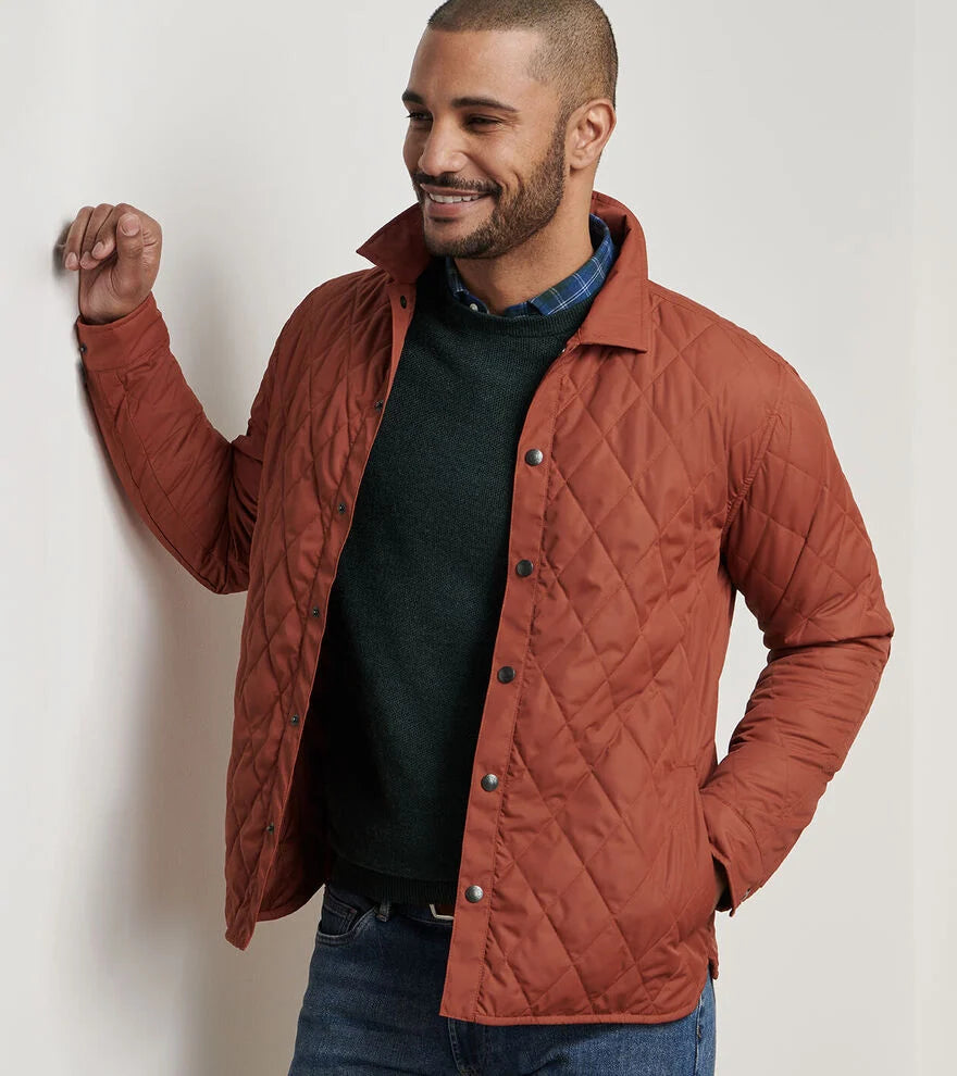 Peter Millar Brighton Shirt Jacket-Sparrow Red