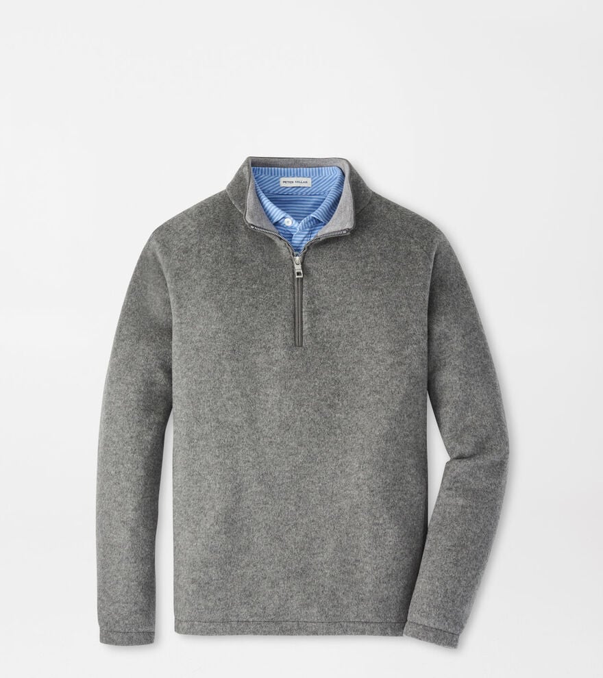 Peter Millar Crown Flex Merino Quarter-Zip-Oslo Grey