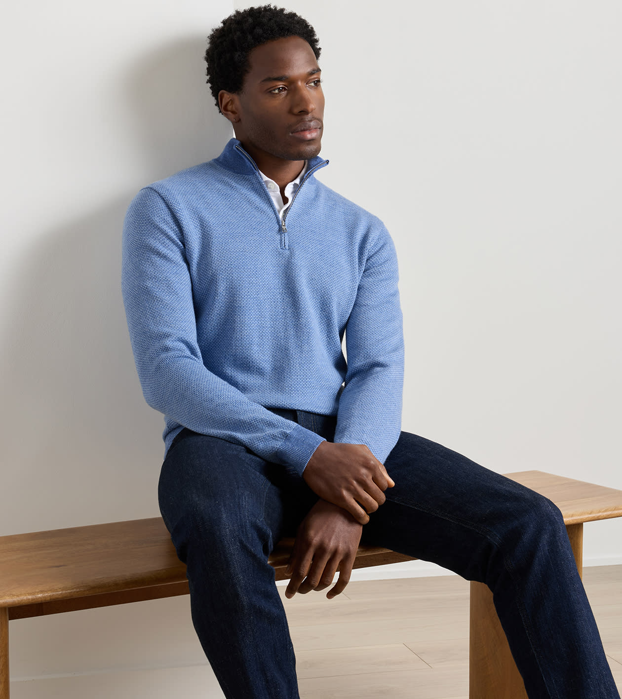 Peter Millar - Ashland Quarter-Zip Sweater - Storm