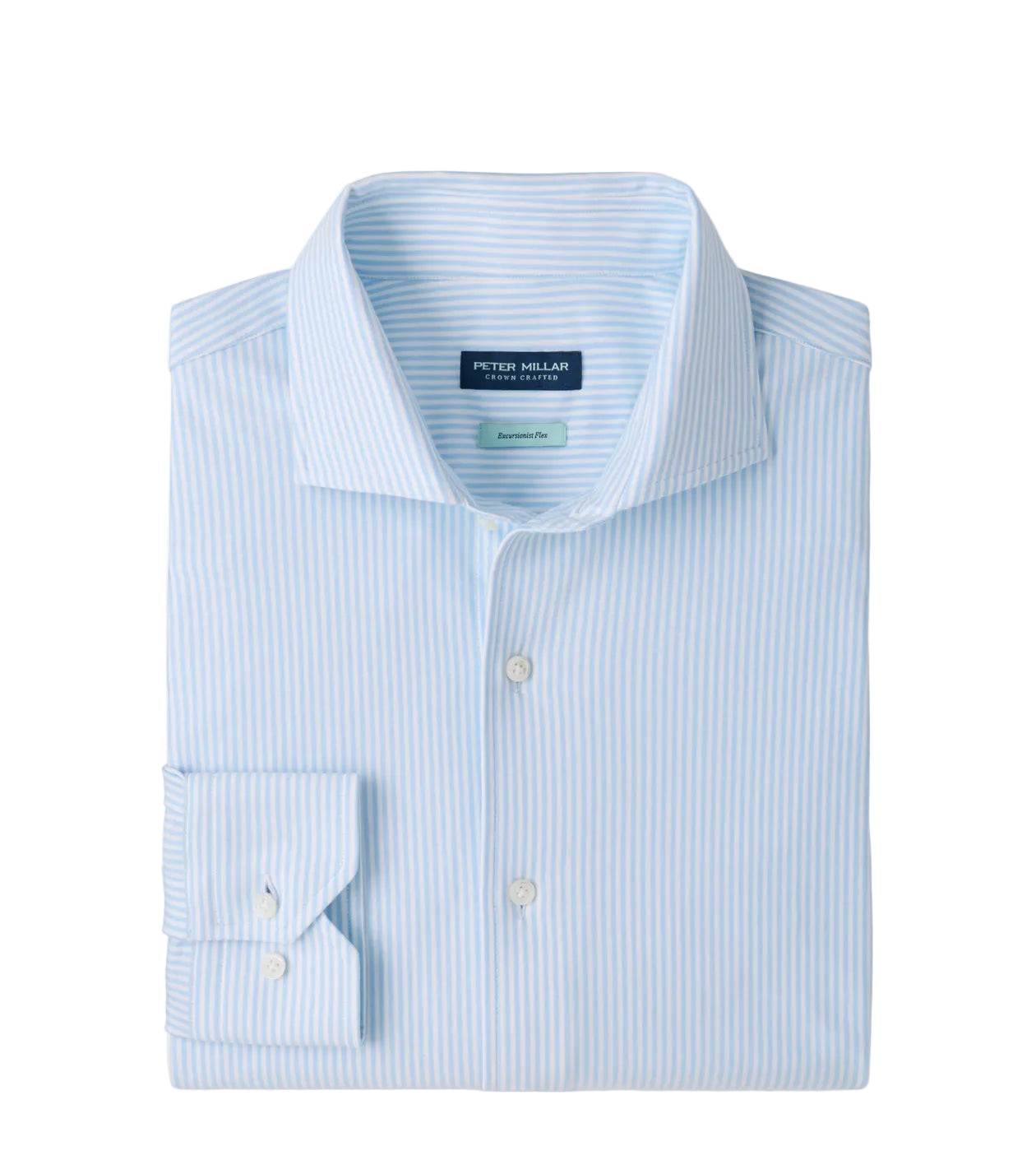 Peter Millar - Excursionist Flex Stripe Sport Shirt - Blue Frost