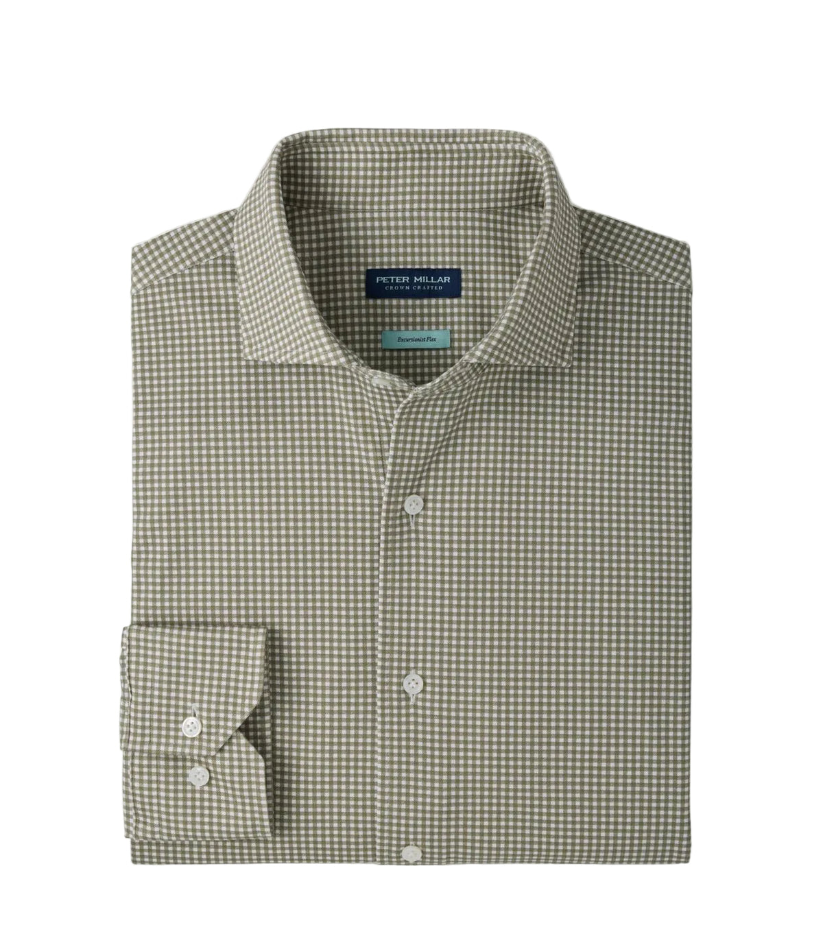 Peter Millar - Excursionist Flex Gingham Sport Shirt - Bayleaf
