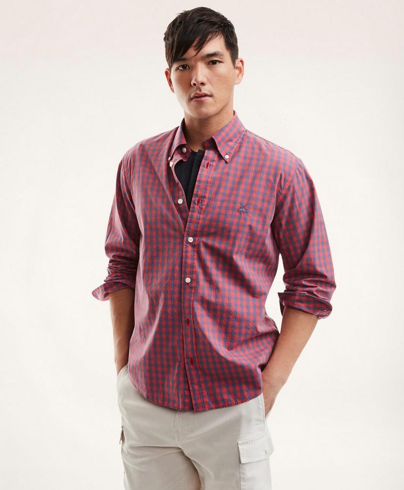 Brooks Brothers Friday Shirt, Poplin Red Gingham