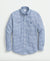 Brooks Brothers Stretch Cotton Non-Iron Oxford Polo Button-Down Collar, Blue Gingham Shirt