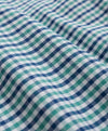 Brooks Brothers Stretch Cotton Non-Iron Oxford Polo Button-Down Collar, Green Gingham Shirt