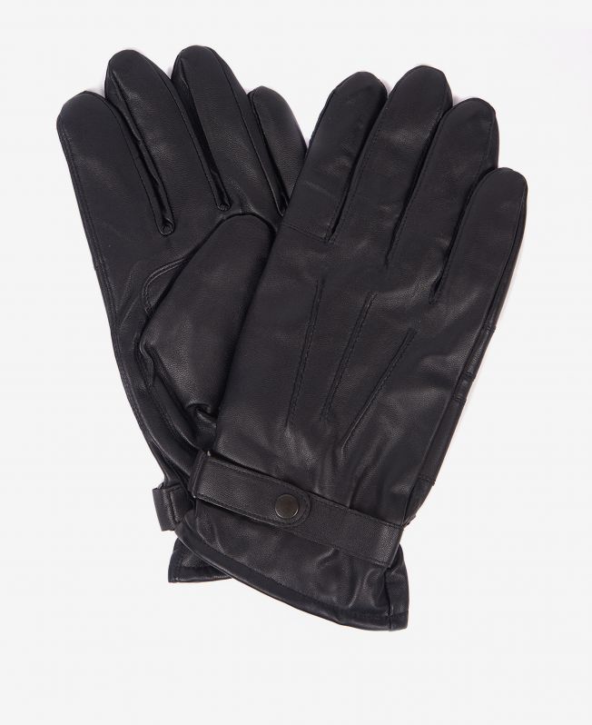 Barbour BURNISHED LEATHER Gloves-Black