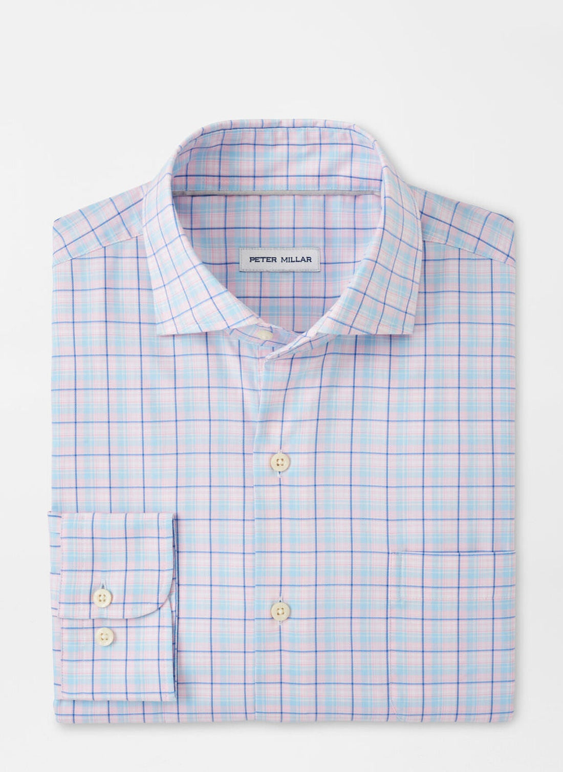 Peter Millar Huron Crown Lite Cotton-Stretch Sport Shirt-Palmer Pink