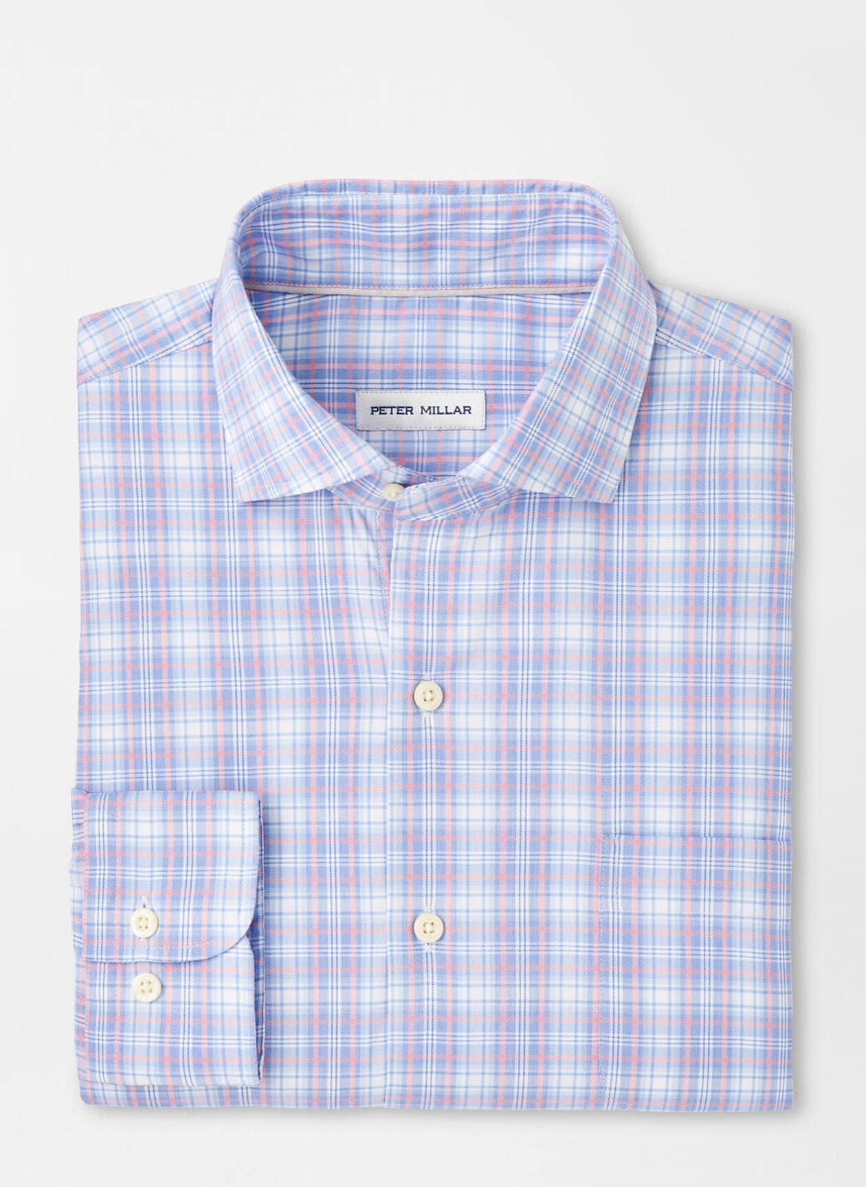 Peter Millar Windermere Crown Lite Cotton-Stretch Sport Shirt-Blue Poppy