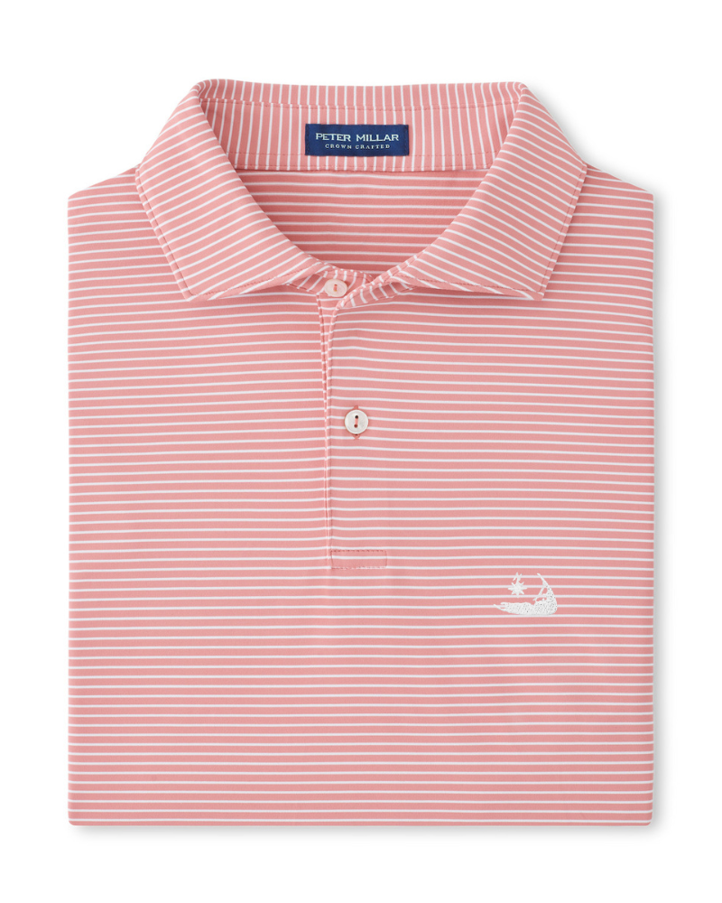 Peter Millar Ballad Performance Jersey Polo-Pink Crepe w/ Island