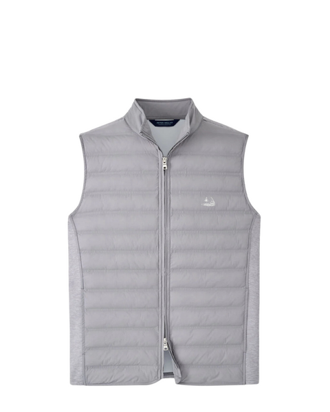 Peter Millar Winsome Hybrid Vest-Oslo Grey w/ Island
