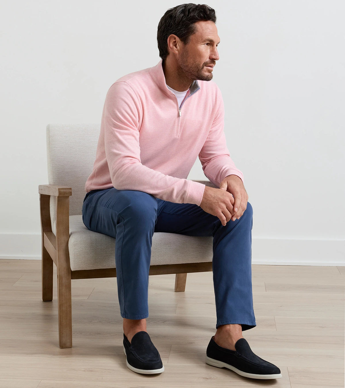 Peter Millar - Crown Comfort Quarter-Zip Pullover - Teaberry Pink