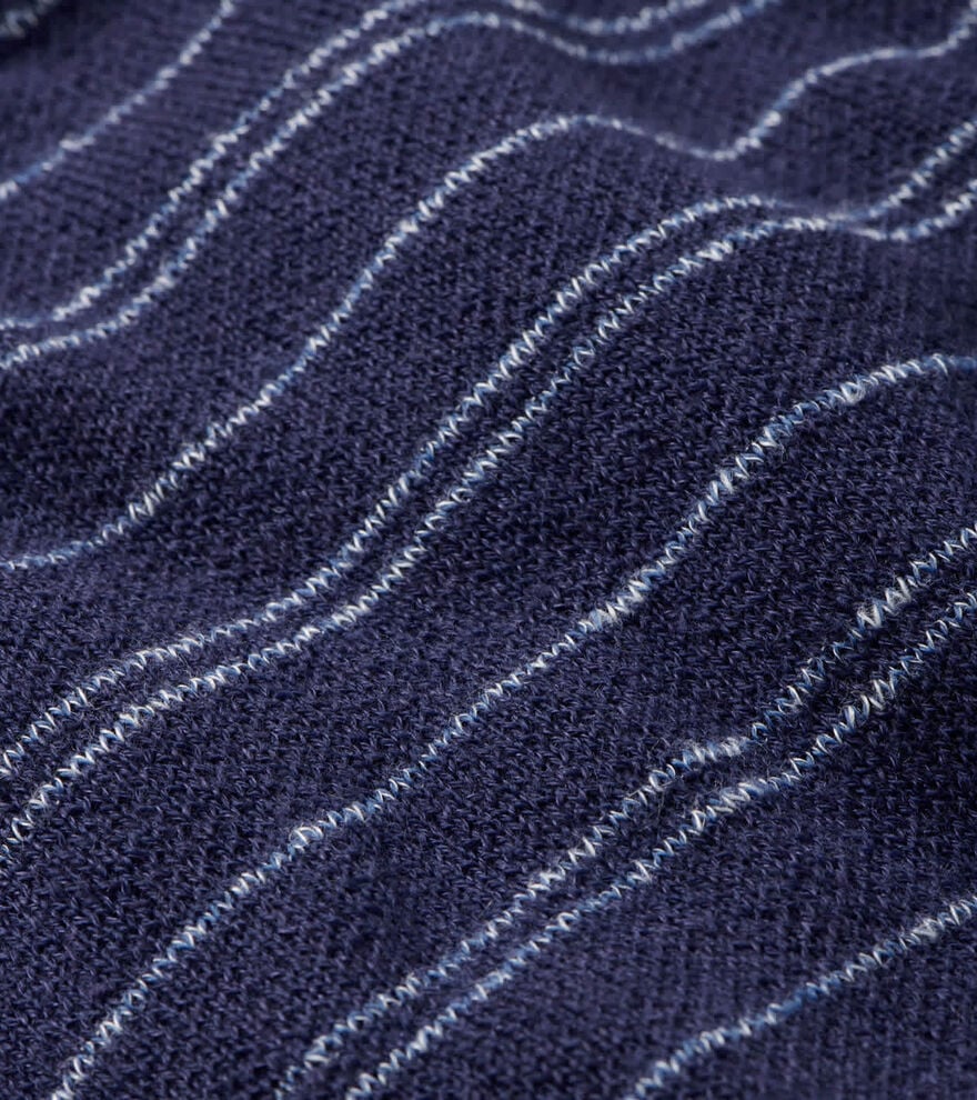 Peter Millar - Saratoga Striped Quarter-Zip Sweater - Navy