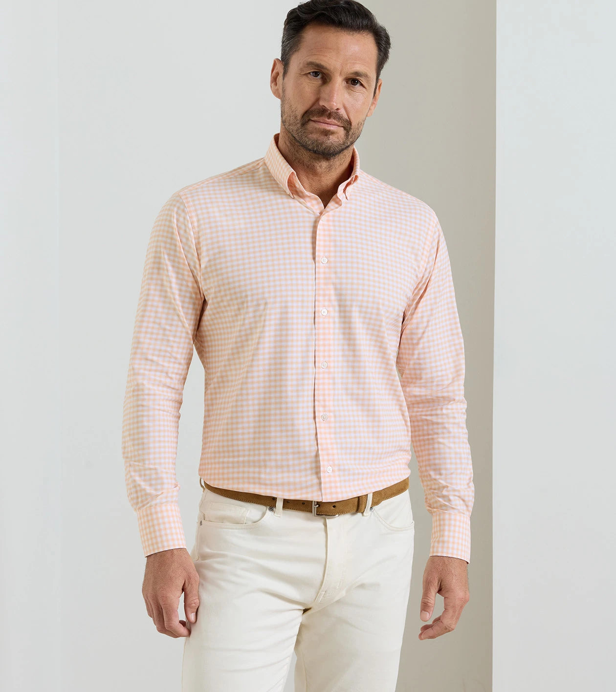 Peter Millar - Lewis Performance Twill Sport Shirt - Peach