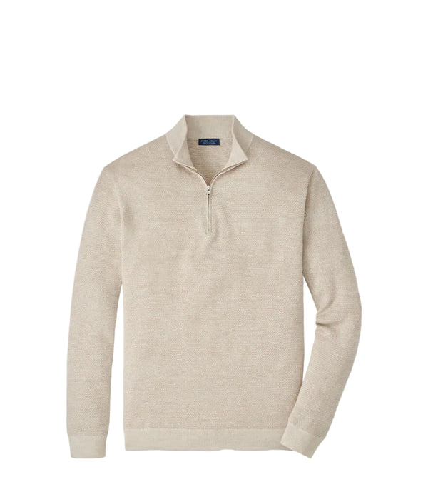 Peter Millar - Barlow Quarter-Zip Sweater - Truffle - Murray's