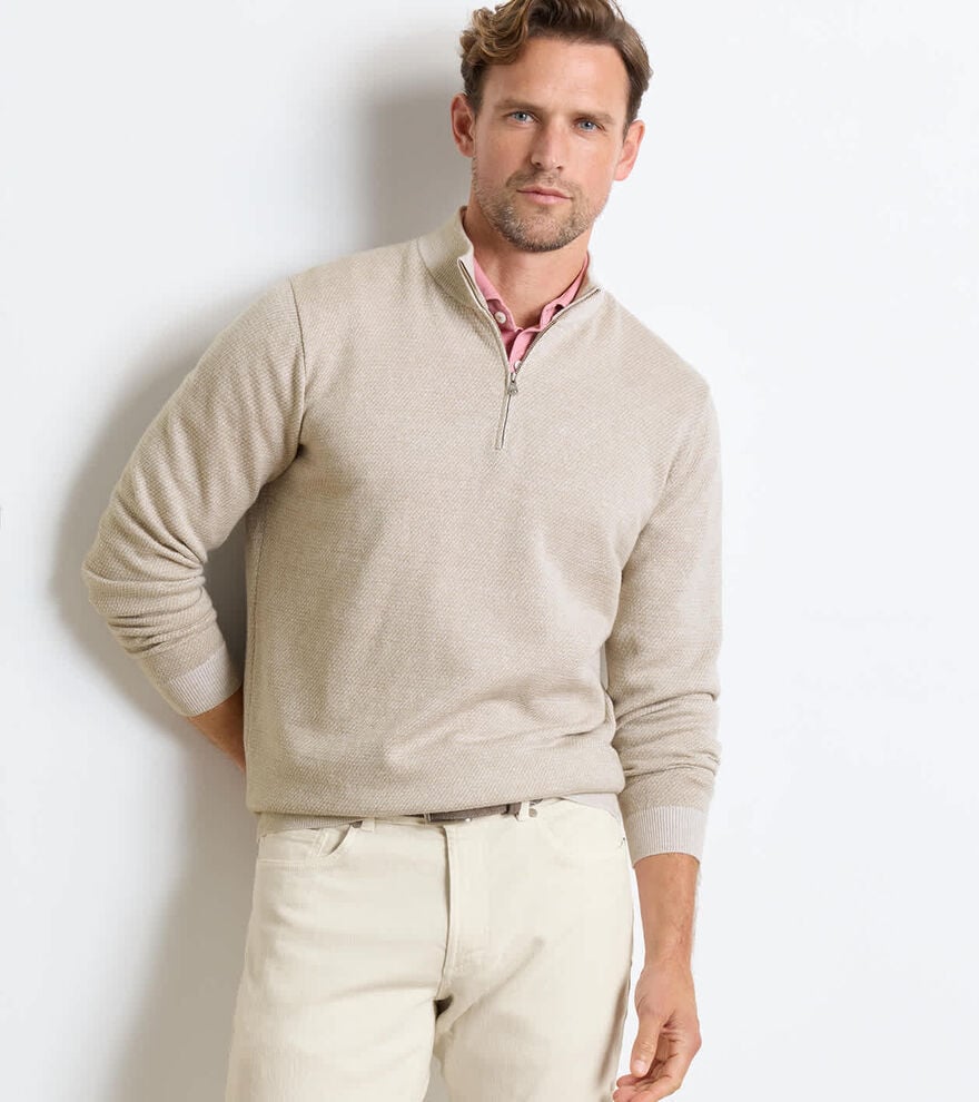 Peter Millar - Barlow Quarter-Zip Sweater - Truffle