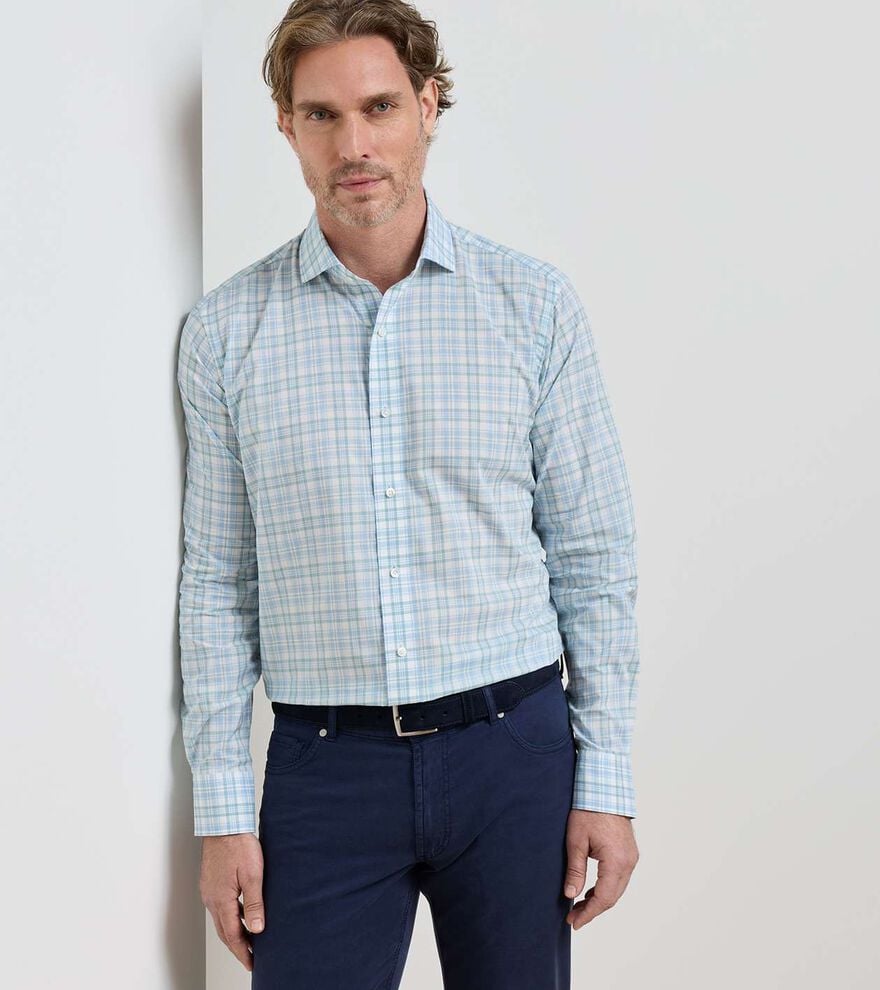 Peter Millar - Tropea Italian Poplin Sport Shirt- Light Willow