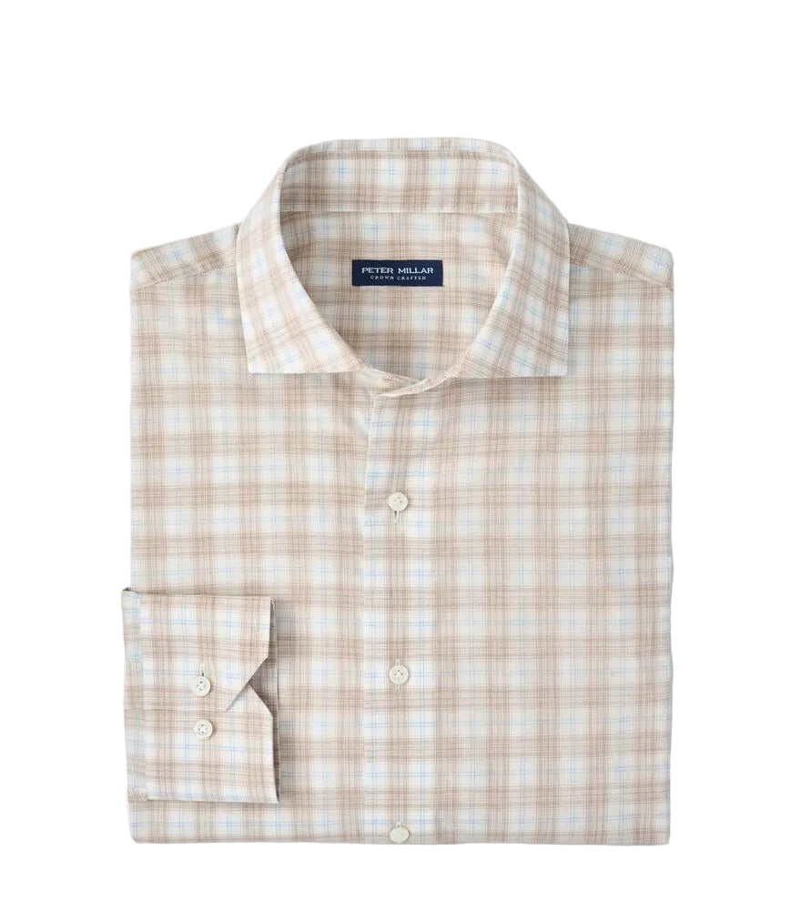 Peter Millar - Venzone Italian Poplin Sport Shirt - Truffle